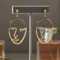 LJCE100 Face Earrings