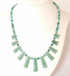 LJGN41 Green Aventurine & Agate Necklace - Image 3