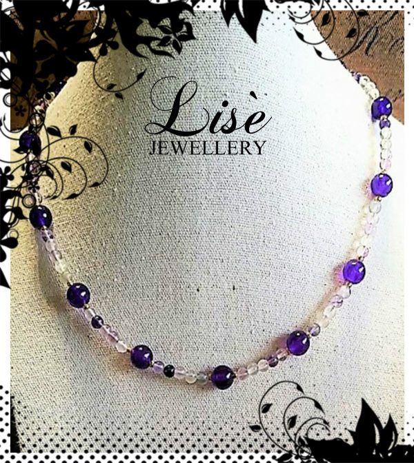 LJGN49 Amethyst Centred Necklace