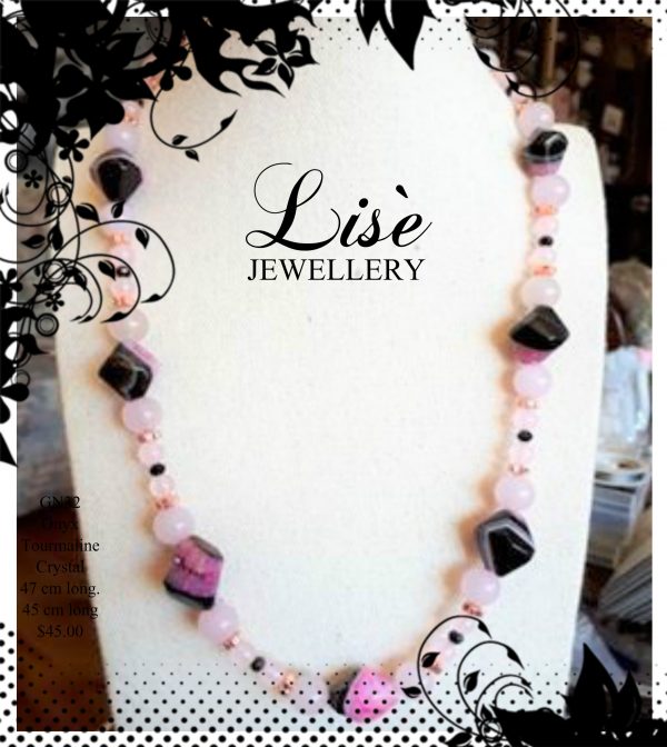 LJGN38 Large Agate Centred Necklace
