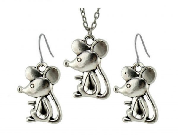 LJCS65 Silver Coloured Mouse Set