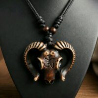 LJMJ18 Cow Skull Necklace
