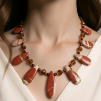 LJGN31 Brown Gemstone Necklace