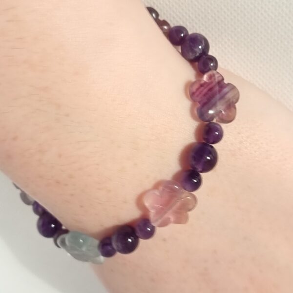 LJGB32 Fluorite Flower Bracelet