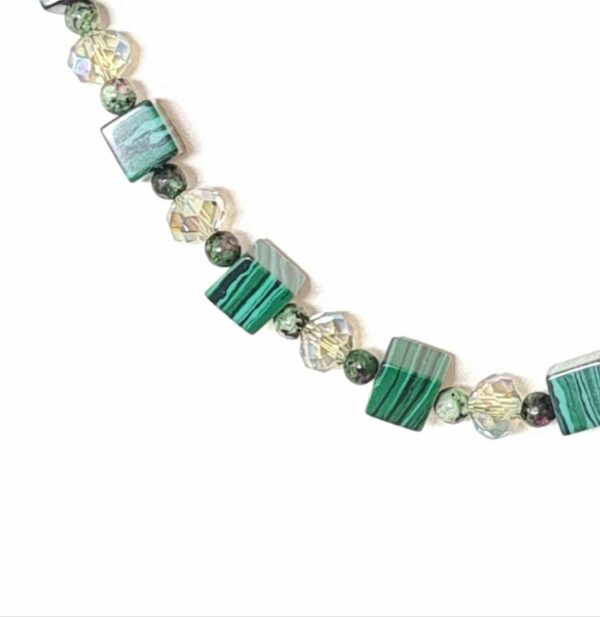 LJGN18 Malachite & Agate Necklace - Image 2