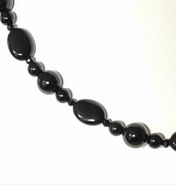 LJGN33 Onyx & Crystal Necklace - Image 2