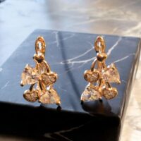 LJGPJ5 Gold Plated Lever Back Heart Earrings