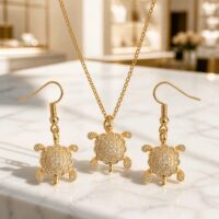 LJGPJ4 Gold Plated Turtle Set