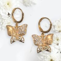LJGPJ2 Gold Plated Butterfly Earrings