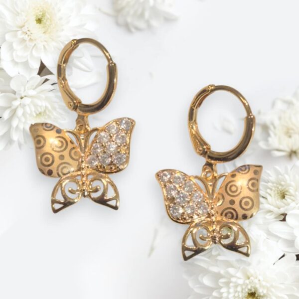 LJGPJ2 Gold Plated Butterfly Earrings