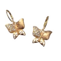 LJGPJ2 Gold Plated Butterfly Earrings