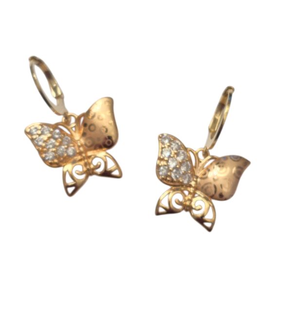LJGPJ2 Gold Plated Butterfly Earrings