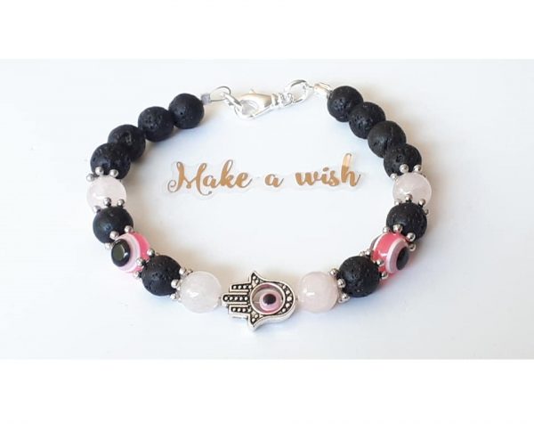 LJEE11 Pink Evil Eye Bracelet