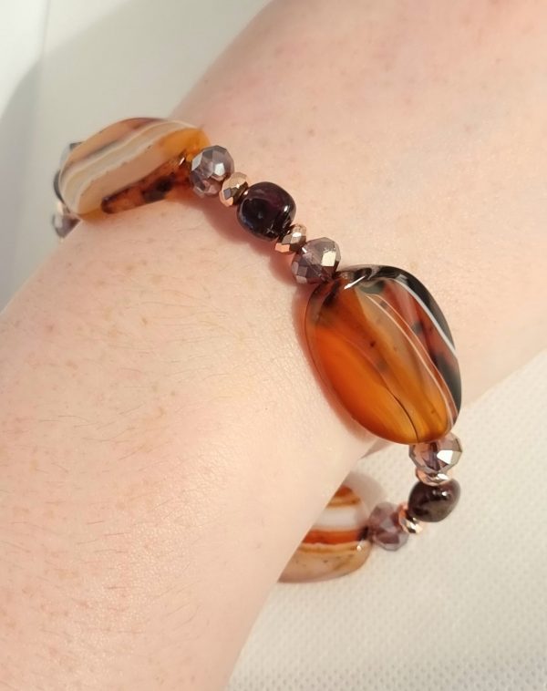 LJGB14 Brown Oval Agate Bracelet