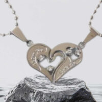 LJCN18 Double Heart "I LOVE YOU" Necklace Set