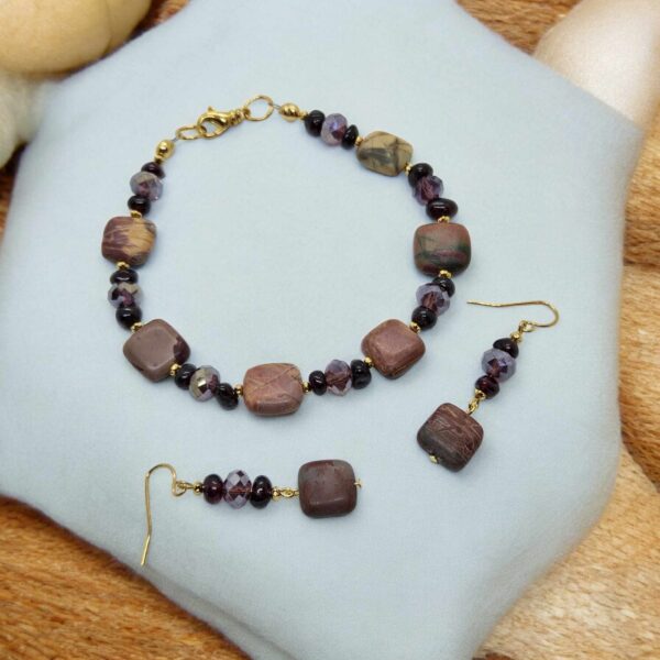 LJGS29 Jasper & Garnet Bracelet Set