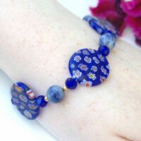 LJGB78 Blue Millefiori Bracelet