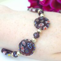 LJGB678 Purple Millefiori Bracelet