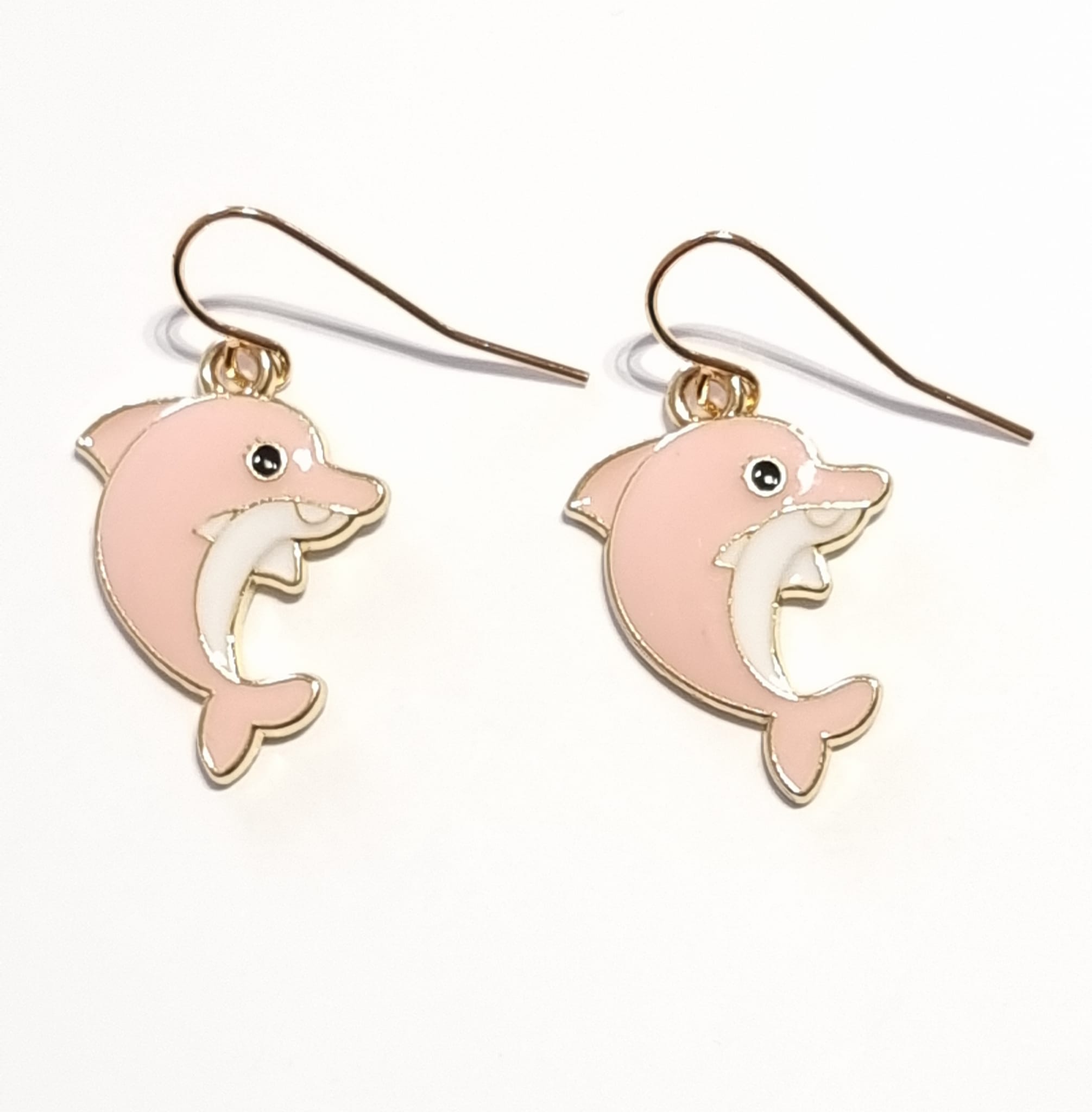 LJGJ86 Pink Dolphin Earrings ~ Lisè Jewellery