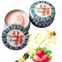 LJC32 Small Champagne & Strawberry Tin Candle