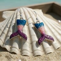 LJCE70 Mermaids Tail Earrings