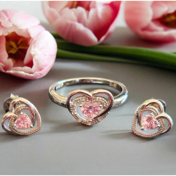 LJSSS4 Small Pink Heart Set. Size 9 & 11.