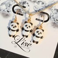 LJCS77 Panda Necklace Set