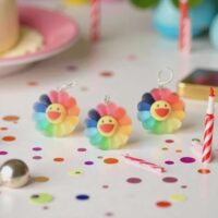 Smiley Rainbow Flower Set
