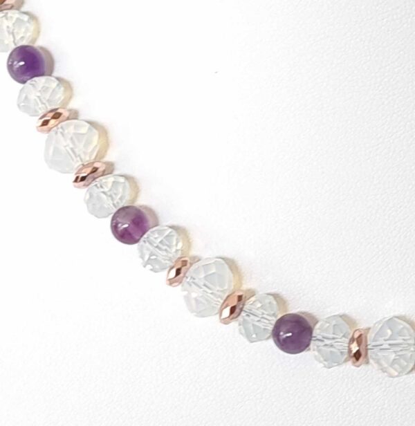 LJGN57 Moonstone & Amethyst Necklace - Image 2