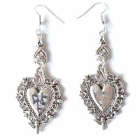 LJGJ44 Costume Bat Heart Earrings