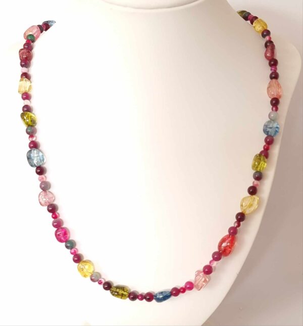 LJGN7 Tourmaline & Agate Necklace.