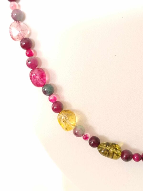 LJGN7 Tourmaline & Agate Necklace. - Image 2