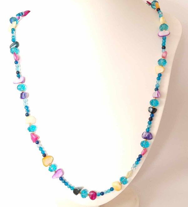 LJGN2 Agate & Dyed Shell Necklace