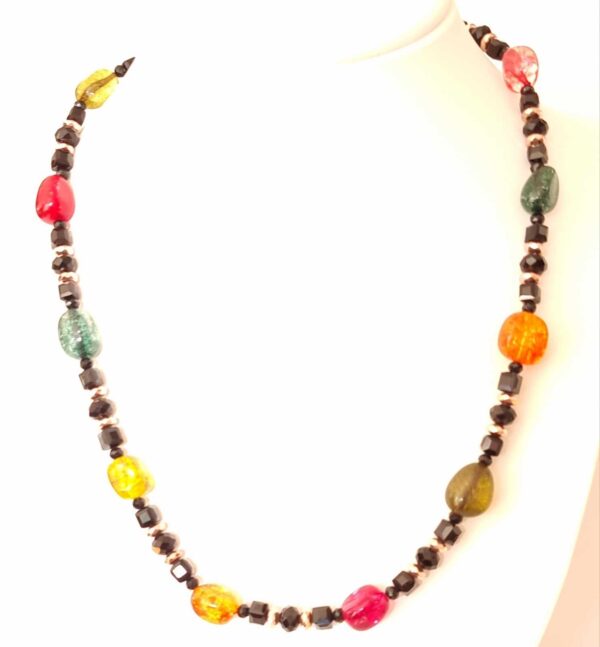 LJGN4 Tourmaline & Crystal Necklace