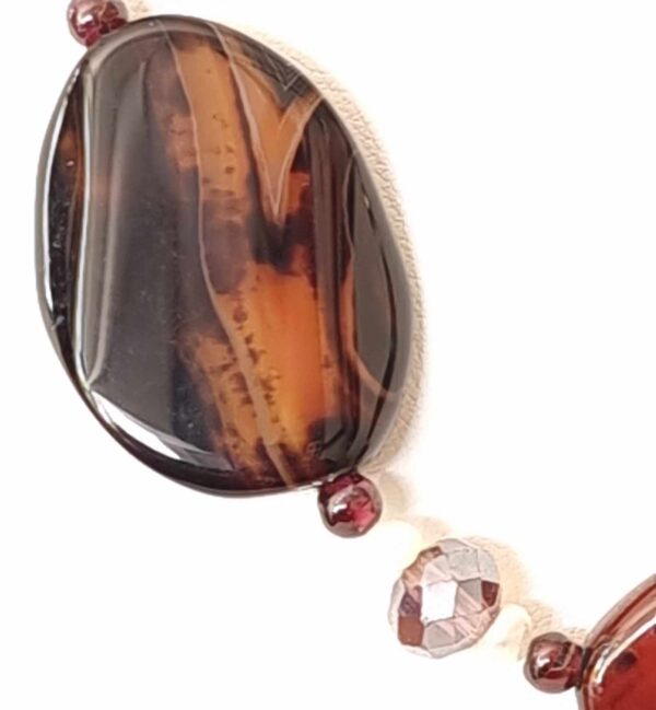 LJGN14 Garnet, Fresh Pearl, Agate & Crystal Necklace - Image 2