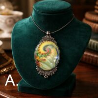 LJCN45 Swirl Oval Necklaces