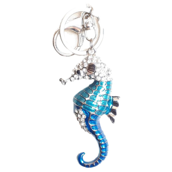 LJKR2 Blue Seahorse Keyring