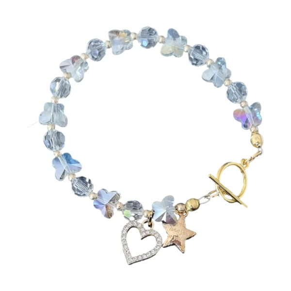 LJCB56 Clear Butterfly Bracelet