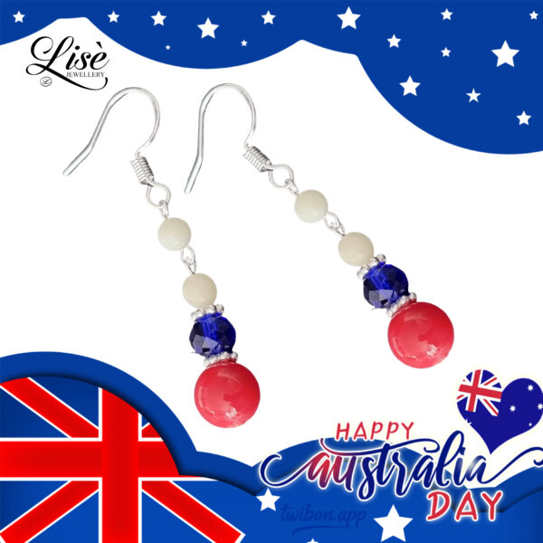 LJGE67 Australia Day Earrings