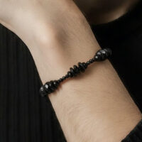 LJMG77 Black Onyx & Crystal Bracelet