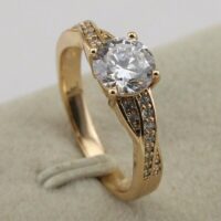 LJPR56 Clear Glass Crystal Ring