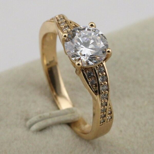 LJPR56 Clear Glass Crystal Ring