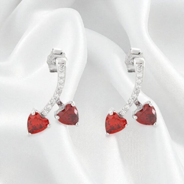 LJSSJ2 Double Red CZ Stud Earrings