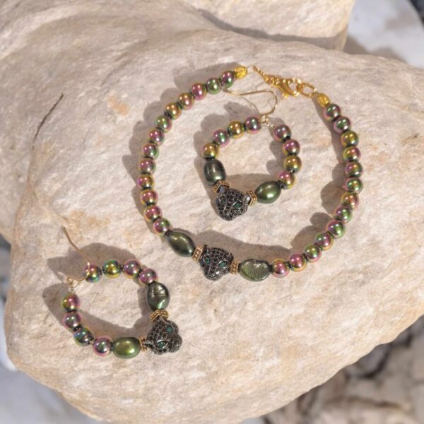 LJGS4668  Panther Bracelet Set