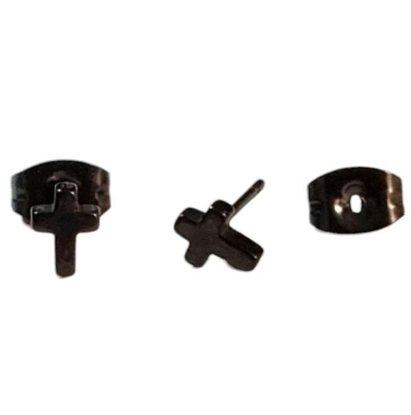 LJRG7 Mini Cross Stud Earrings