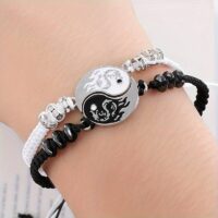 LJCB8 Black & White Yin Yang Bracelet