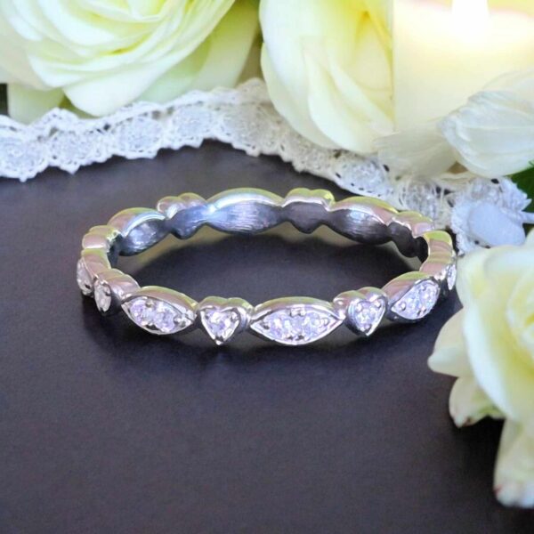 LJSSR9112 Sterling Silver Clear CZ Dress Ring