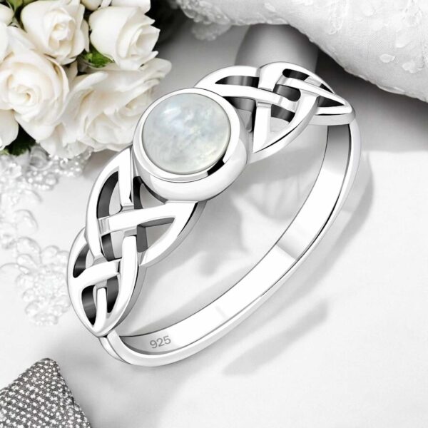LJSSR78 Celtic Moonstone Ring