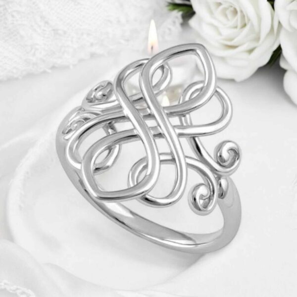 LJSSR78 Sterling Silver Swirl Ring