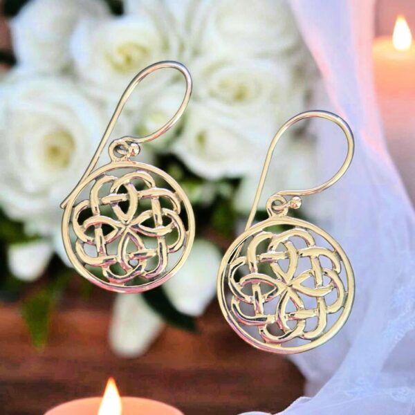 LJSSE8 Sterling Silver Celtic Earrings